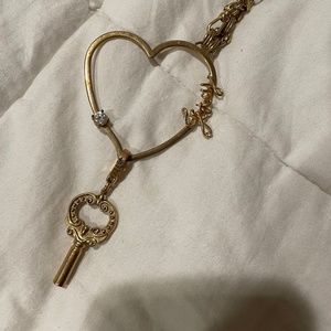 Juicy Couture heart shape charm holder necklace